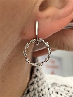 *Серьги Трансформеры Белый бр цв Белое арт. 22375-200-491 вес 3,61 г - фото 180401