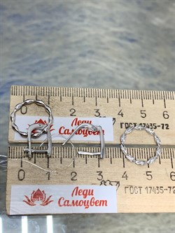 *Серьги Трансформеры Белый бр цв Белое арт. 22375-200-491 вес 3,61 г - фото 180403