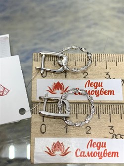 *Серьги Трансформеры Белый бр цв Белое арт. 22375-200-491 вес 3,61 г - фото 180404