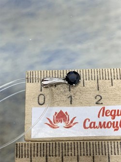 *Подвеска Синий Сапфир цв Белое арт 3-928-02-729 вес 0,58 г - фото 180458 *Подвеска Синий Сапфир цв Белое арт 3-928-02-729 вес 0,58 г - фото 180458