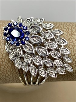 *Кольцо р.20 Синий Сапфир цв Белое арт. 1-107-616-57-987 (вес 5,74 г) - фото 180477 *Кольцо р.20 Синий Сапфир цв Белое арт. 1-107-616-57-987 (вес 5,74 г) - фото 180477