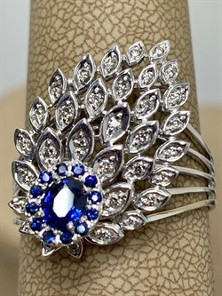 *Кольцо р.20 Синий Сапфир цв Белое арт. 1-107-616-57-987 (вес 5,74 г) - фото 180479 *Кольцо р.20 Синий Сапфир цв Белое арт. 1-107-616-57-987 (вес 5,74 г) - фото 180479