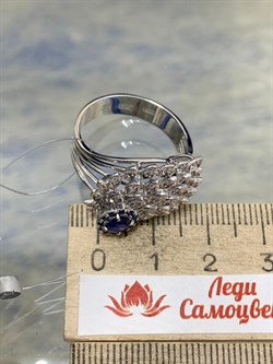*Кольцо р.20 Синий Сапфир цв Белое арт. 1-107-616-57-987 (вес 5,74 г) - фото 180482 *Кольцо р.20 Синий Сапфир цв Белое арт. 1-107-616-57-987 (вес 5,74 г) - фото 180482