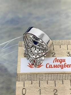 *Кольцо р.17 Синий Сапфир цв Белое арт 1-107-616-57-257 (вес 5,58 г) - фото 180509 *Кольцо р.17 Синий Сапфир цв Белое арт 1-107-616-57-257 (вес 5,58 г) - фото 180509