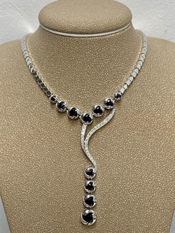 *Колье р.45 Синий Сапфир цв Белое арт 6-232-02-363 (вес 24,48 г) - фото 180535 *Колье р.45 Синий Сапфир цв Белое арт 6-232-02-363 (вес 24,48 г) - фото 180535