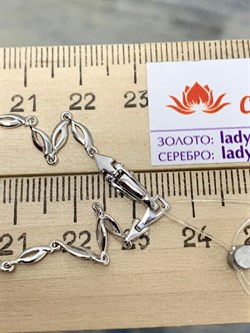 *Колье р.50 Синий Сапфир цв Белое арт 6-122-02-887 вес 12,54 г - фото 180550 *Колье р.50 Синий Сапфир цв Белое арт 6-122-02-887 вес 12,54 г - фото 180550