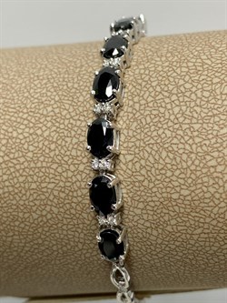 *Браслет р.18 Синий Сапфир цв Белое арт. 10-018-02-080 (вес 8,09 г) - фото 180555 *Браслет р.18 Синий Сапфир цв Белое арт. 10-018-02-080 (вес 8,09 г) - фото 180555