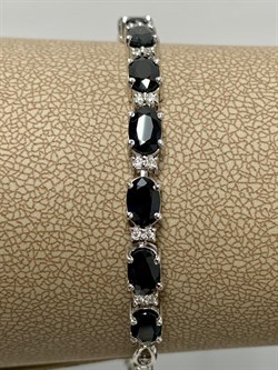 *Браслет р.18 Синий Сапфир цв Белое арт. 10-018-02-080 (вес 8,09 г) - фото 180557 *Браслет р.18 Синий Сапфир цв Белое арт. 10-018-02-080 (вес 8,09 г) - фото 180557