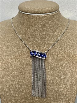 *Колье р.45 Синий Сапфир цв Белое арт. 6-321-47-715 (вес 8,04 г) - фото 180573 *Колье р.45 Синий Сапфир цв Белое арт. 6-321-47-715 (вес 8,04 г) - фото 180573