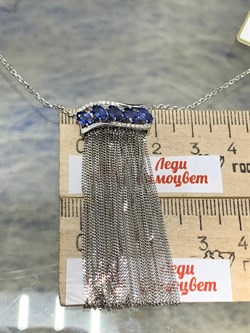 *Колье р.45 Синий Сапфир цв Белое арт. 6-321-47-715 (вес 8,04 г) - фото 180575 *Колье р.45 Синий Сапфир цв Белое арт. 6-321-47-715 (вес 8,04 г) - фото 180575