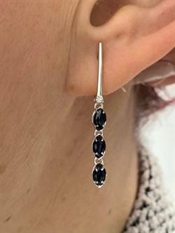 *Серьги Синий Сапфир цв Белое арт. 2-107-321-02-433 (вес 3,16 г) - фото 180593 *Серьги Синий Сапфир цв Белое арт. 2-107-321-02-433 (вес 3,16 г) - фото 180593