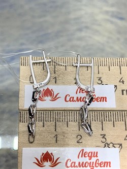 *Серьги Синий Сапфир цв Белое арт. 2-107-321-02-433 (вес 3,16 г) - фото 180595 *Серьги Синий Сапфир цв Белое арт. 2-107-321-02-433 (вес 3,16 г) - фото 180595