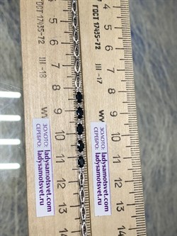 *Браслет р.19 Синий Сапфир цв Белое арт. 10-024/1-02-916 (вес 6,98 г) - фото 180605 *Браслет р.19 Синий Сапфир цв Белое арт. 10-024/1-02-916 (вес 6,98 г) - фото 180605