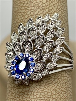 *Кольцо р.20 Синий Сапфир цв Белое арт. 1-107-616-57-987 (вес 5,74 г) - фото 180639 *Кольцо р.20 Синий Сапфир цв Белое арт. 1-107-616-57-987 (вес 5,74 г) - фото 180639