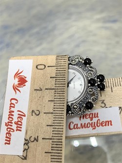 *Часы-Кулон Микс Марказит Чернный Оникс арт. HP0590-864 вес 19,11 г - фото 180661 *Часы-Кулон Микс Марказит Чернный Оникс арт. HP0590-864 вес 19,11 г - фото 180661