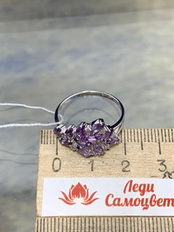 *Кольцо р.19 Лавандовый Аметист цв Белое арт. 01-0001-00-203-1120-46-610 вес 2,94 г - фото 180720 *Кольцо р.19 Лавандовый Аметист цв Белое арт. 01-0001-00-203-1120-46-610 вес 2,94 г - фото 180720