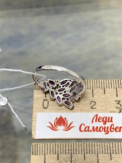 *Кольцо р.19 Лавандовый Аметист цв Белое арт. 01-0001-00-203-1120-46-610 вес 2,94 г - фото 180721 *Кольцо р.19 Лавандовый Аметист цв Белое арт. 01-0001-00-203-1120-46-610 вес 2,94 г - фото 180721