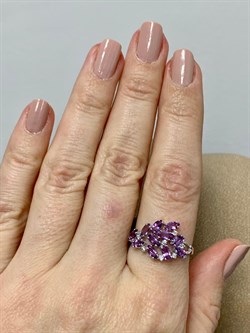 *Кольцо р.19 Лавандовый Аметист цв Белое арт. 01-0001-00-203-1120-46-610 вес 2,94 г - фото 180722 *Кольцо р.19 Лавандовый Аметист цв Белое арт. 01-0001-00-203-1120-46-610 вес 2,94 г - фото 180722