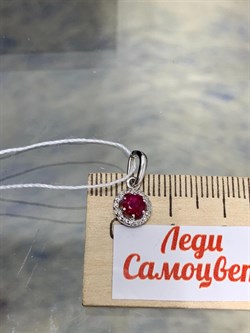 *Подвеска Рубин цв Белое арт. 3841856-764 вес 0,71 г - фото 180926