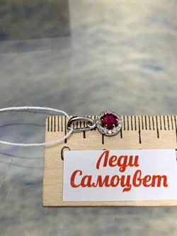 *Подвеска Рубин цв Белое арт. 3841856-764 вес 0,71 г - фото 180927