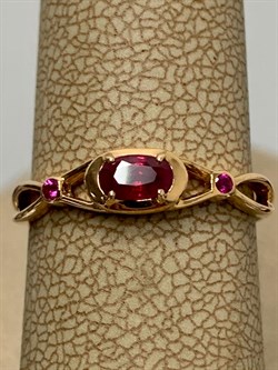 *Кольцо р.16,5 Рубин цв Красное арт. 1841311-848 вес 1,24 г - фото 180933