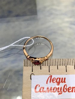 *Кольцо р.16,5 Рубин цв Красное арт. 1841311-848 вес 1,24 г - фото 180936