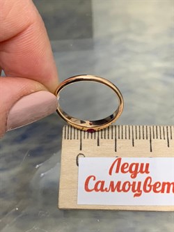 *Кольцо р.17 Рубин цв Красное арт. 1843121-360 вес 2,02 г - фото 180957