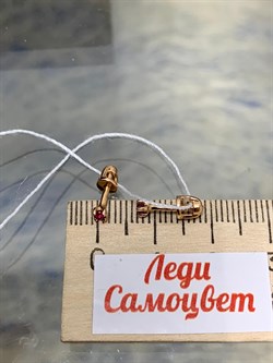 *Пусеты Рубин цв Красное арт. 284 24-110-442 вес 0,84 г - фото 180970 *Пусеты Рубин цв Красное арт. 284 24-110-442 вес 0,84 г - фото 180970