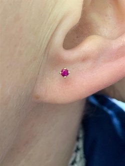 *Пусеты Рубин цв Красное арт. 284 24-110-442 вес 0,84 г - фото 180971 *Пусеты Рубин цв Красное арт. 284 24-110-442 вес 0,84 г - фото 180971