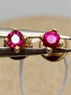 *Пусеты Рубин цв Красное арт. 284 24-110-442 вес 0,84 г - фото 180972 *Пусеты Рубин цв Красное арт. 284 24-110-442 вес 0,84 г - фото 180972