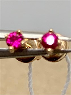 *Пусеты Рубин цв Красное арт. 284 24-110-442 вес 0,84 г - фото 180975 *Пусеты Рубин цв Красное арт. 284 24-110-442 вес 0,84 г - фото 180975