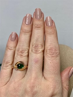 *Кольцо  р.16,5 Хромдиопсид цв Красное арт. 1341322-979 вес 2,43 г - фото 181093