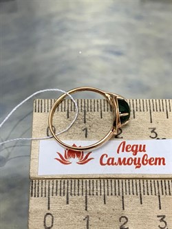 *Кольцо  р.16,5 Хромдиопсид цв Красное арт. 1341322-979 вес 2,43 г - фото 181097