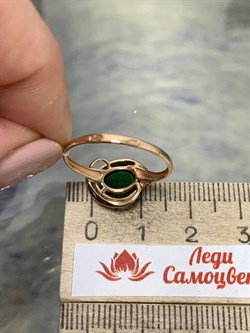 *Кольцо  р.16,5 Хромдиопсид цв Красное арт. 1341322-979 вес 2,43 г - фото 181099