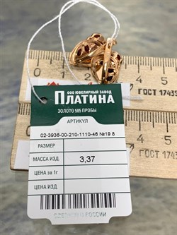 *Серьги Гранат цв Красное арт. 02-3936-00-210-1110-46-054 вес 3,37 г - фото 181241 *Серьги Гранат цв Красное арт. 02-3936-00-210-1110-46-054 вес 3,37 г - фото 181241