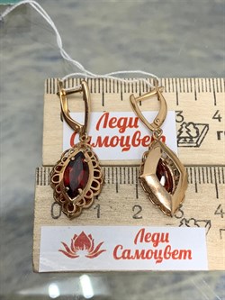 *Серьги Гранат цв Красное арт. 02-3656-00-204-1110-46-521 вес 4,5 г - фото 181354 *Серьги Гранат цв Красное арт. 02-3656-00-204-1110-46-521 вес 4,5 г - фото 181354