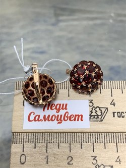 *Серьги Сферы Гранат цв Красное арт. 02-3188-00-204-1110-46-430 вес 5,51 г - фото 181397 *Серьги Сферы Гранат цв Красное арт. 02-3188-00-204-1110-46-430 вес 5,51 г - фото 181397