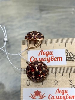 *Серьги Сферы Гранат цв Красное арт. 02-3188-00-204-1110-46-430 вес 5,51 г - фото 181398 *Серьги Сферы Гранат цв Красное арт. 02-3188-00-204-1110-46-430 вес 5,51 г - фото 181398