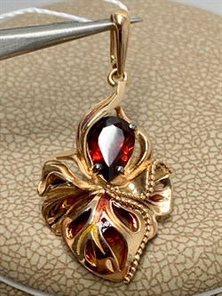 *Подвеска Удивительный цветок Гранат цв Красное арт. 03-2854-00-204-1110-57-191 вес 1,94 г - фото 181604 *Подвеска Удивительный цветок Гранат цв Красное арт. 03-2854-00-204-1110-57-191 вес 1,94 г - фото 181604