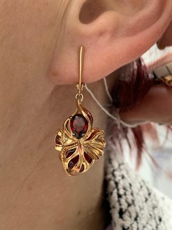 *Серьги Удивительные цветы Гранат цв Красное арт. 02-4167-00-204-1110-57-446 вес 4,75 г - фото 181613 *Серьги Удивительные цветы Гранат цв Красное арт. 02-4167-00-204-1110-57-446 вес 4,75 г - фото 181613