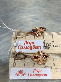 *Серьги Удивительные цветы Гранат цв Красное арт. 02-4167-00-204-1110-57-446 вес 4,75 г - фото 181617 *Серьги Удивительные цветы Гранат цв Красное арт. 02-4167-00-204-1110-57-446 вес 4,75 г - фото 181617