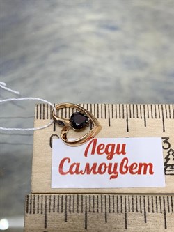 *Подвеска Сердце Гранат цв Красное арт. 03-3047-00-204-1110-57-587 вес 1,08 г - фото 181736