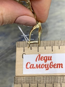 *Серьги Жар Птица цв Лимонное арт. 02-3748-00-000-1130-48-313 (вес 8,13 г) - фото 182050