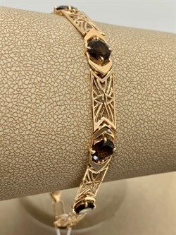 *Браслет р.19,5 Раухтопаз Дымчатый Кварц цв Красное арт. 05-0535-00-202-1110-46-656 вес 7,57 г - фото 182098 *Браслет р.19,5 Раухтопаз Дымчатый Кварц цв Красное арт. 05-0535-00-202-1110-46-656 вес 7,57 г - фото 182098