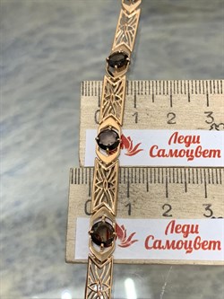 *Браслет р.19,5 Раухтопаз Дымчатый Кварц цв Красное арт. 05-0535-00-202-1110-46-656 вес 7,57 г - фото 182102 *Браслет р.19,5 Раухтопаз Дымчатый Кварц цв Красное арт. 05-0535-00-202-1110-46-656 вес 7,57 г - фото 182102