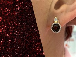 *Серьги Дымчатый Кварц цв Красное арт. 02-3027-00-208-1110-46-831 вес 3,45 г - фото 182170 *Серьги Дымчатый Кварц цв Красное арт. 02-3027-00-208-1110-46-831 вес 3,45 г - фото 182170