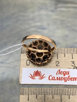 *Кольцо Сфера р.18,5 Дымчатый Кварц цв Красное арт. 01-4377-00-202-1110-46-754 вес 3,91 г - фото 182223 *Кольцо Сфера р.18,5 Дымчатый Кварц цв Красное арт. 01-4377-00-202-1110-46-754 вес 3,91 г - фото 182223