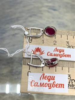 *Серьги Звездчатый Корунд Рубин синт арт. 2340940368л-3-000 Вес 3,46 г - фото 182348 *Серьги Звездчатый Корунд Рубин синт арт. 2340940368л-3-000 Вес 3,46 г - фото 182348