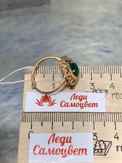 *Кольцо р.17,5 Зеленый Агат цв Красное арт. 01-4799-00-274-1110-47-917 вес 2,6 г - фото 182592 *Кольцо р.17,5 Зеленый Агат цв Красное арт. 01-4799-00-274-1110-47-917 вес 2,6 г - фото 182592