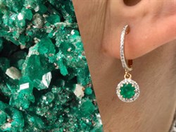 *Серьги Конго Зеленый Агат цв Красное арт. 02-3116-00-275-1110-47-618 вес 3,2 г - фото 182683